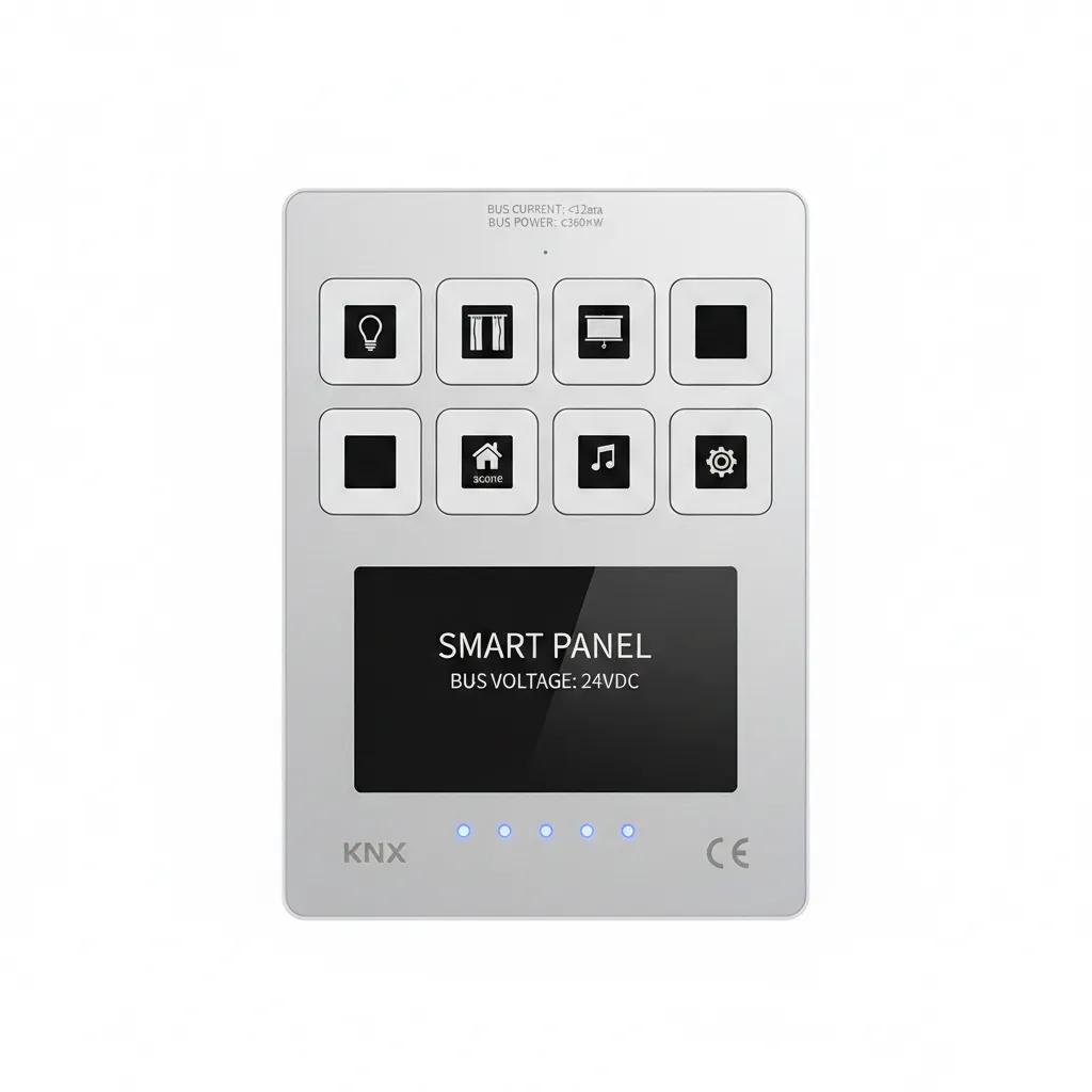 6 gang push button keypad with ink screen