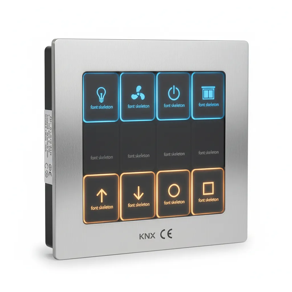 8 gang push button kaypad (with status indicator)-Zinc alloy