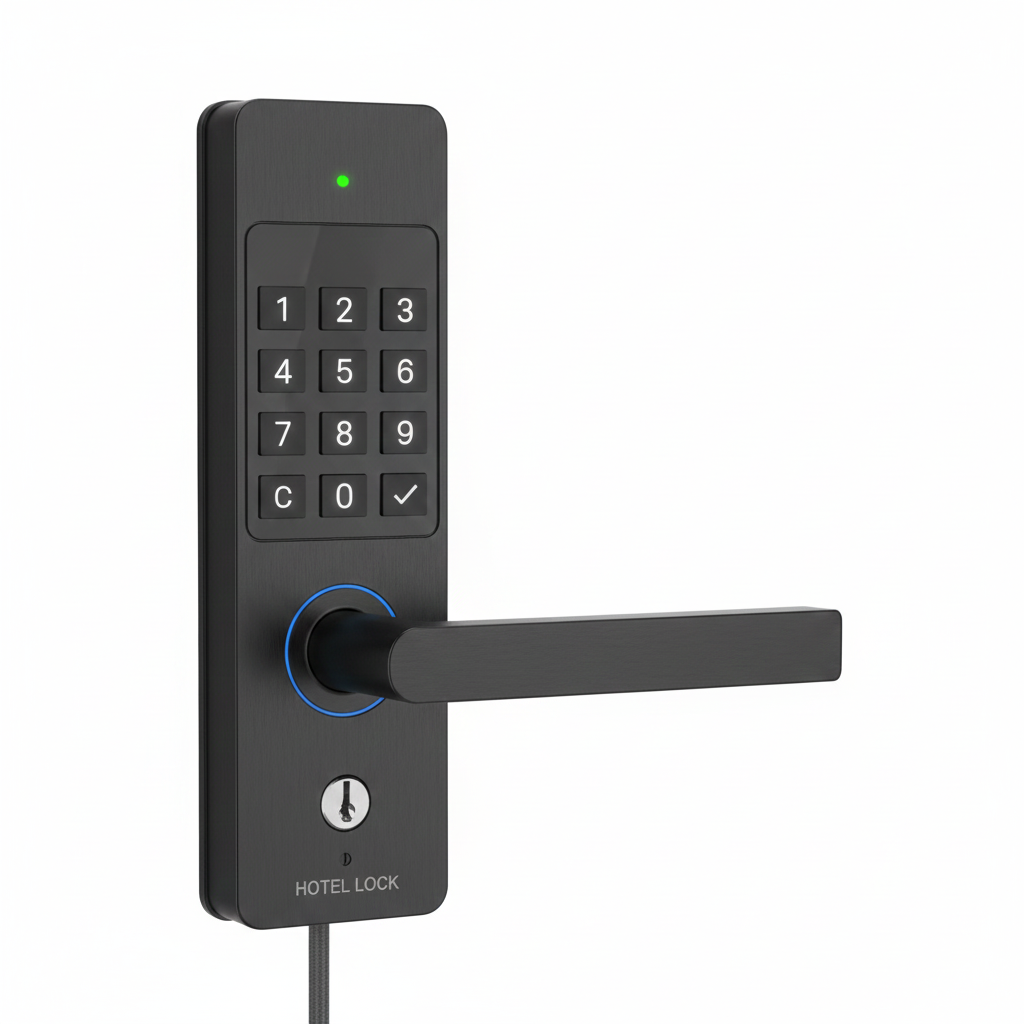 Hotel Electronic Door Lock - Aluminum Black