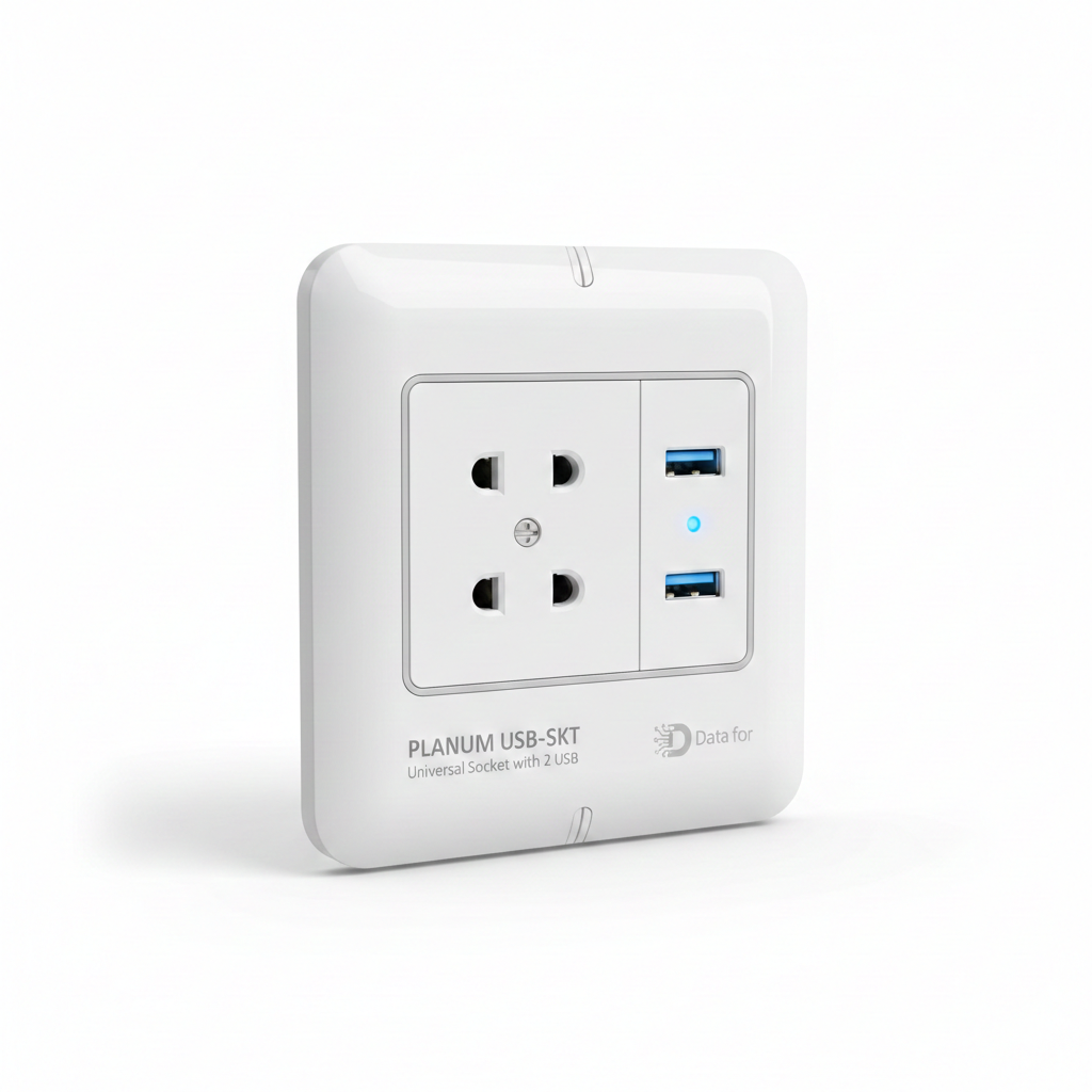 PlanumUSB-SKT Universal Socket with 2 USB