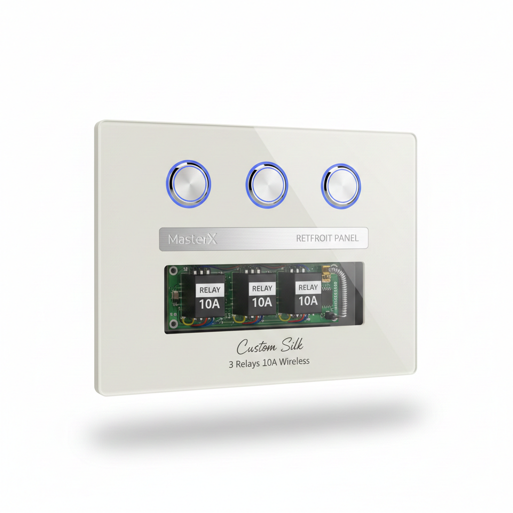 MasterX Retro fit Panel Custom Silk 3 Relays 10A Wireless