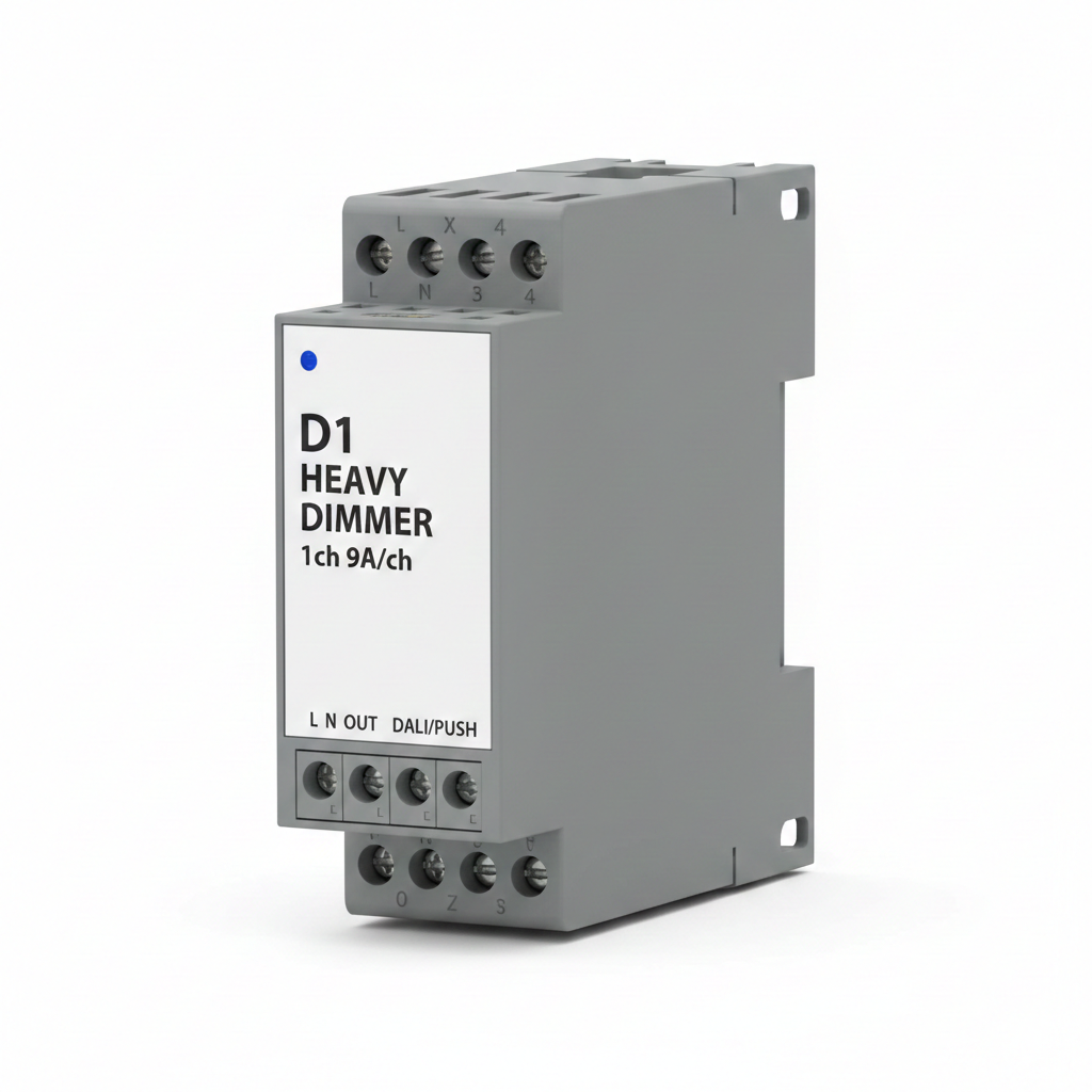 D1 heavy Dimmer 1ch 9Amp /ch DIN-Rail