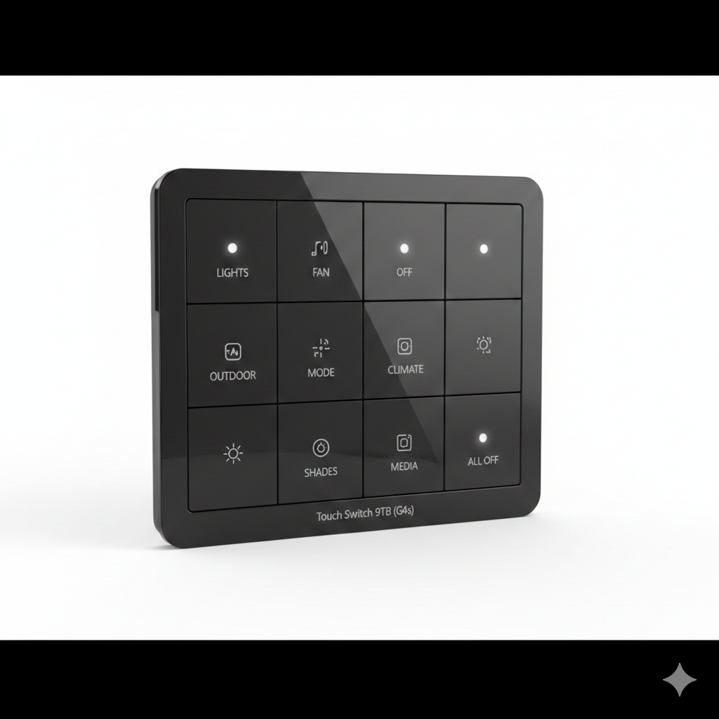 (9 Squares) Touch Switch 9TB (G4s) - Black