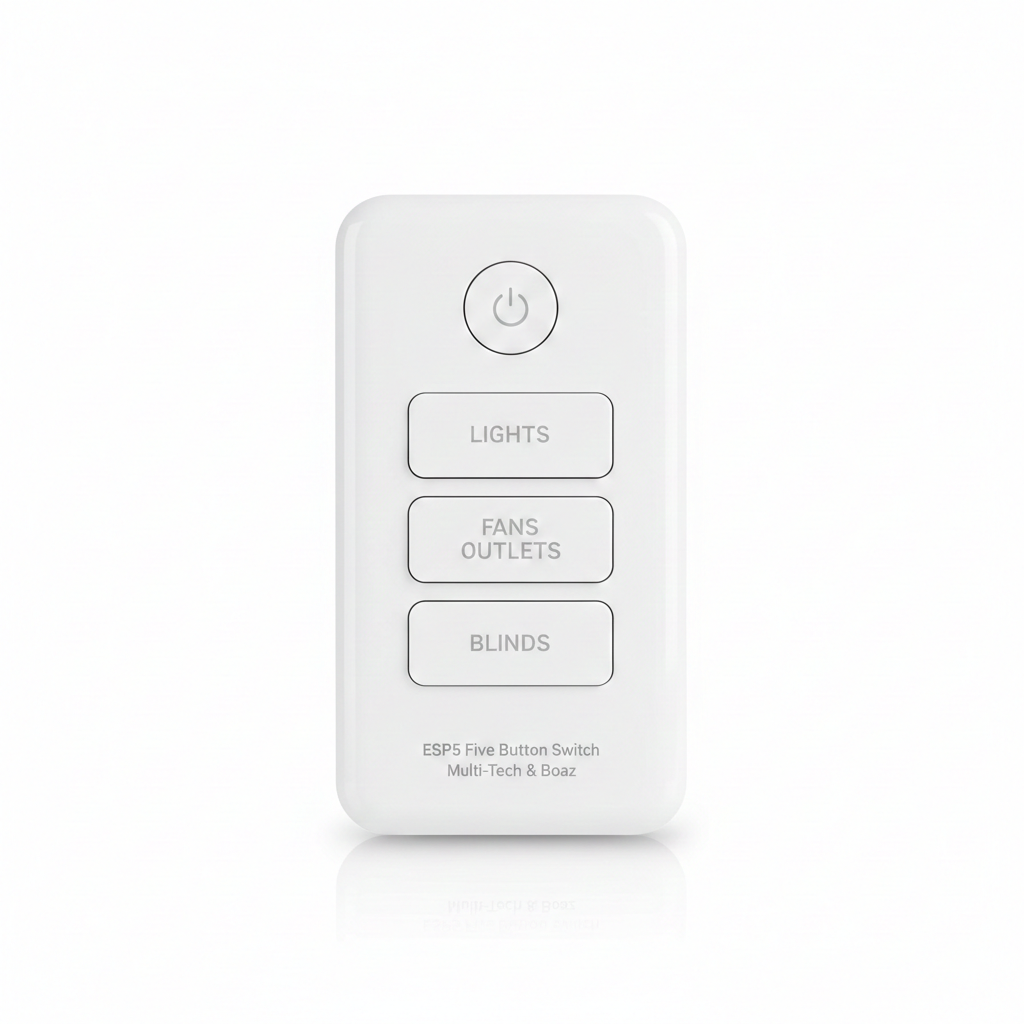 ESP5 Five Button Switch by Multi-Tech & Boaz - White