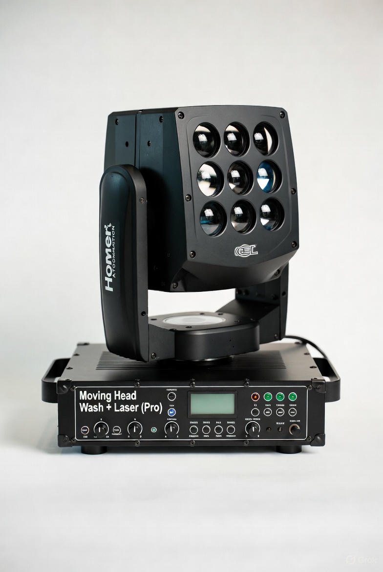 moving head wash with laser