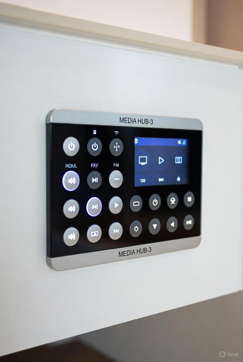 hotel desk media panel