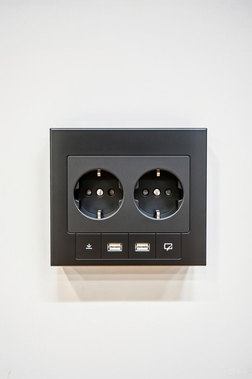 ouble universal socket with USB