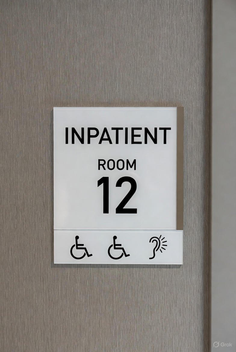 hospital inpatient room signage