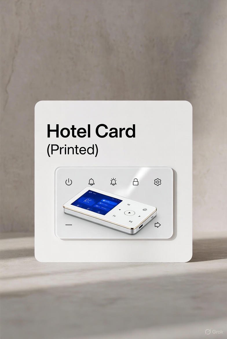 hotel card printed