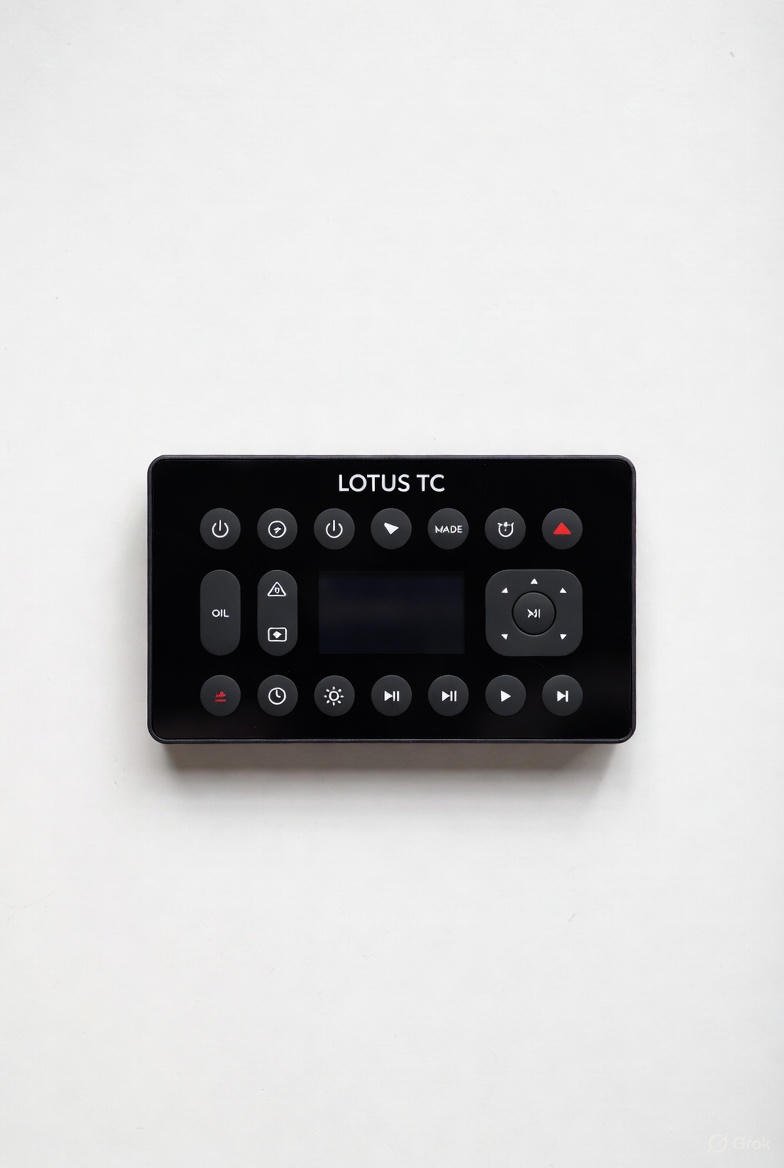 Elegant 10-inch LOTUS Touch Control Panel (TC) designed for premium smart home & automation systems. Features high-resolution touch interface